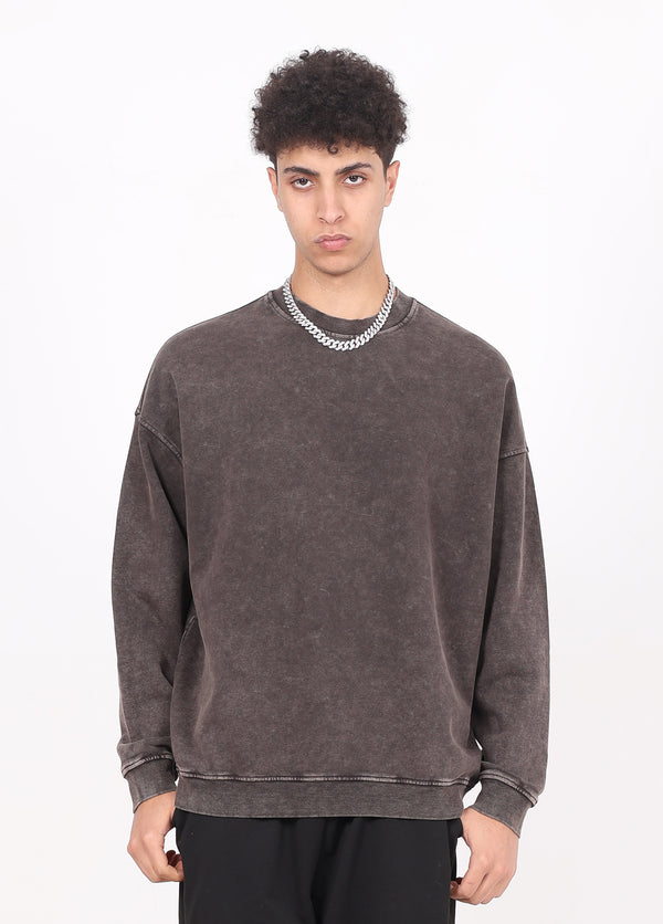 Wax Dyed Distressed Sweatshirt