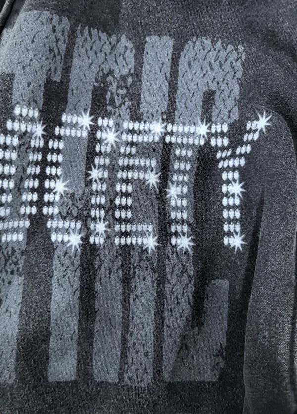 Rhinestone Zip up Hoodie