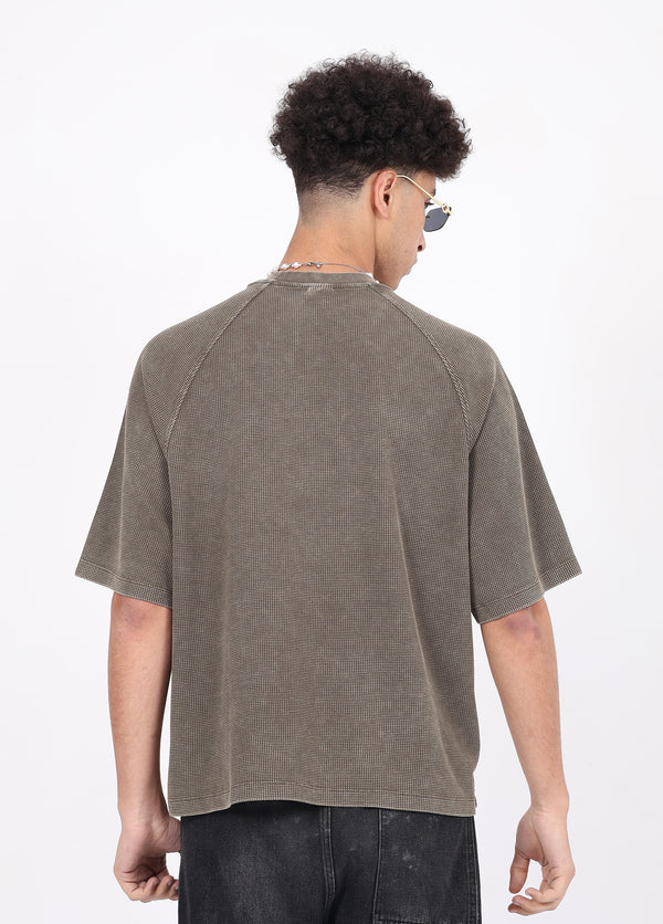 Boxy-Fit Waffle Raglan Tee