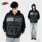Rhinestone Zip up Hoodie