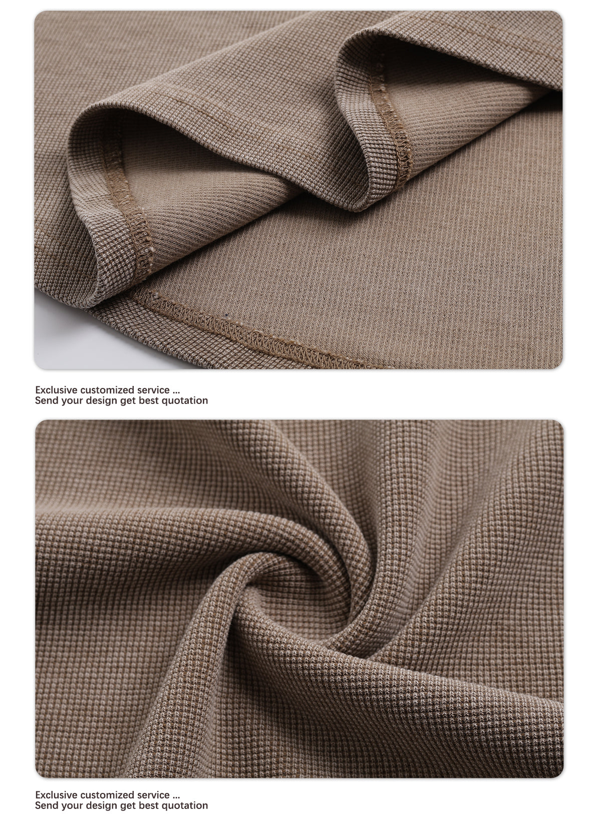 Vintage 325g Waffle U-neck Batik Washed Reverse Topstitching Raw-Edge Hem Sleeveless T-shirt