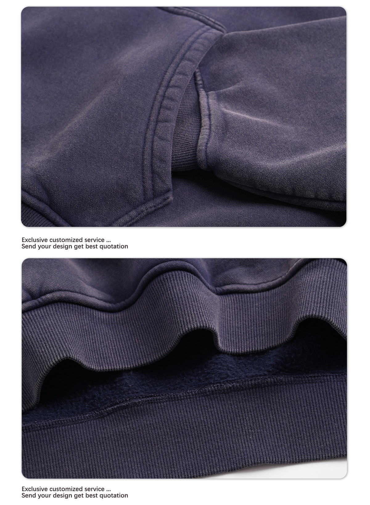 400GSM Vintage Washed Short and Wide Boxy-Fit Fleece Hooded Sweatshirt Snow-wash Loose Casual Hoodie for Men