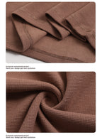 Men's High-Quality Breathable Waffle 330GSM Round-neck Loose-Fitting Casual Long-sleeved T-shirt