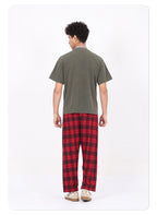 Henley Neck Batik Waffle Knit T-shirt