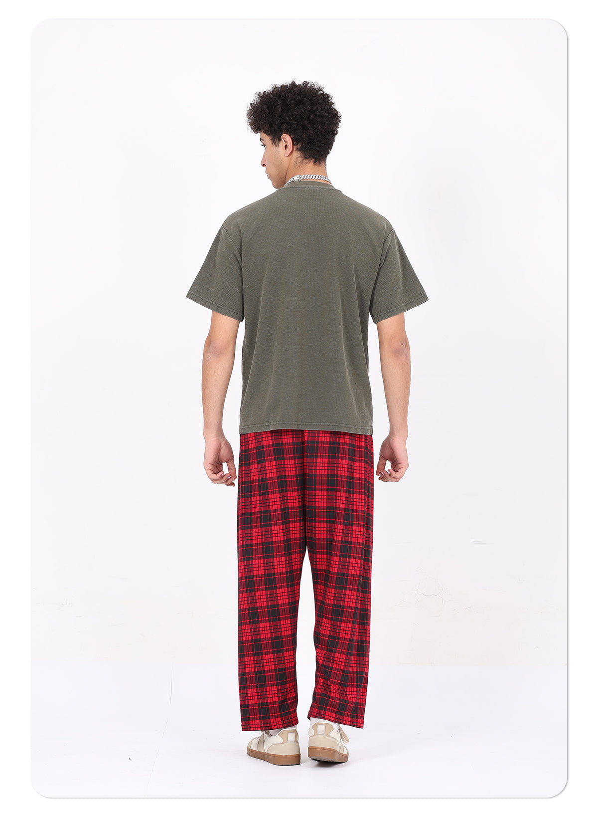 Henley Neck Batik Waffle Knit T-shirt