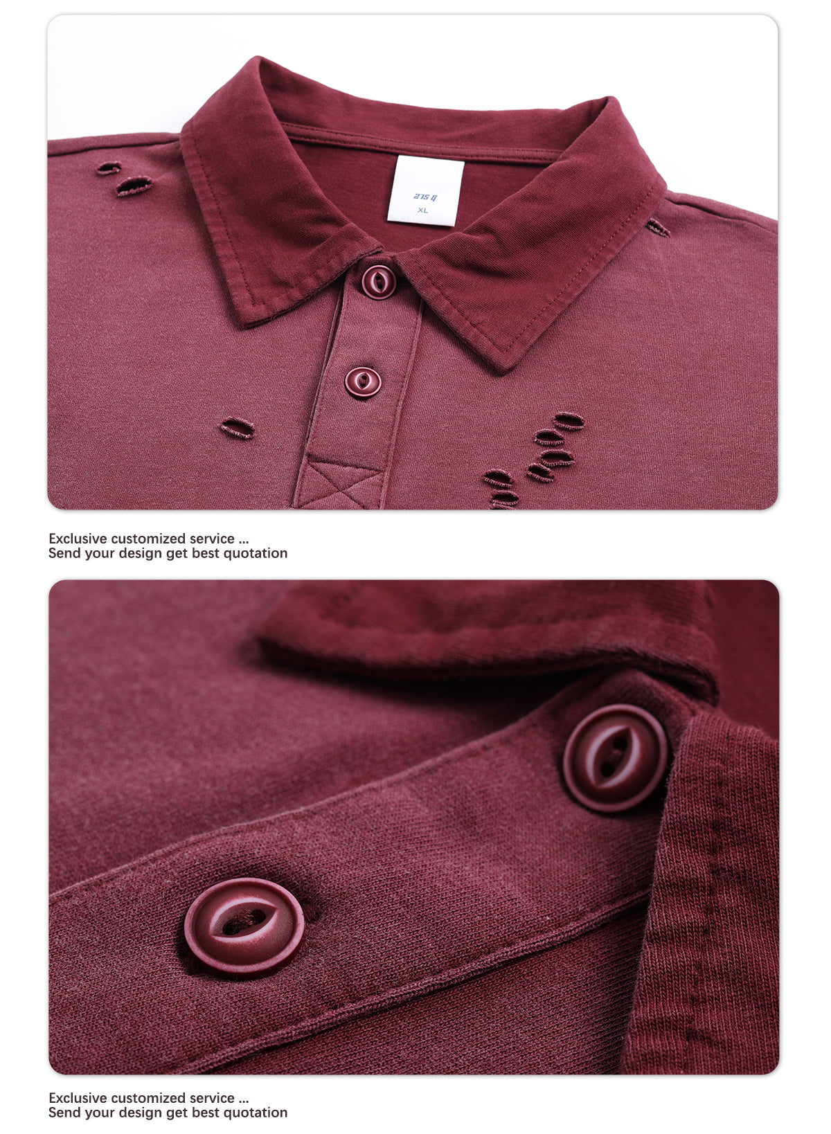 Wholesale heavyweight 275g 100% cotton washed vintage spray-stonewashed distressed ripped short-sleeve T-shirt