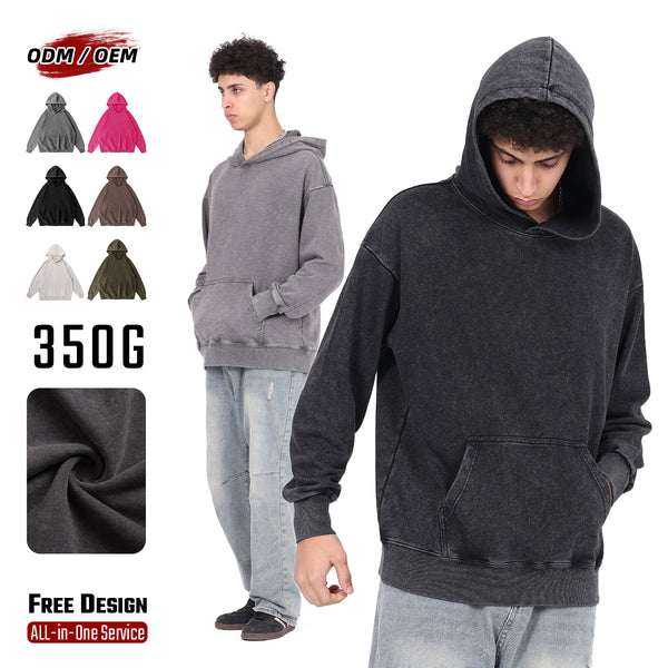 Drop-shoulder Oversized Hooded