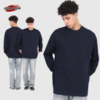 Custom Blank Graphic T-Shirt 305g Cotton Oversized T-Shirt Long Sleeve Blank Heavyweight Big and Tall T-Shirts