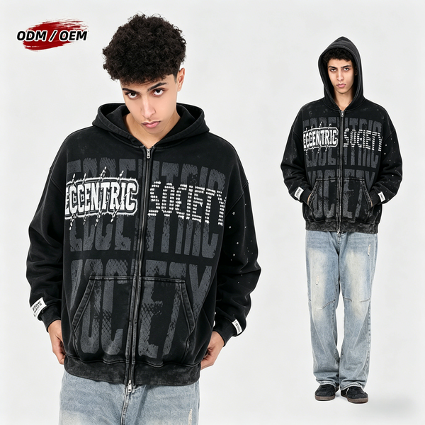 Rhinestone Zip up Hoodie