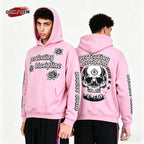 Skull Graphic Rhinestone Hoodie