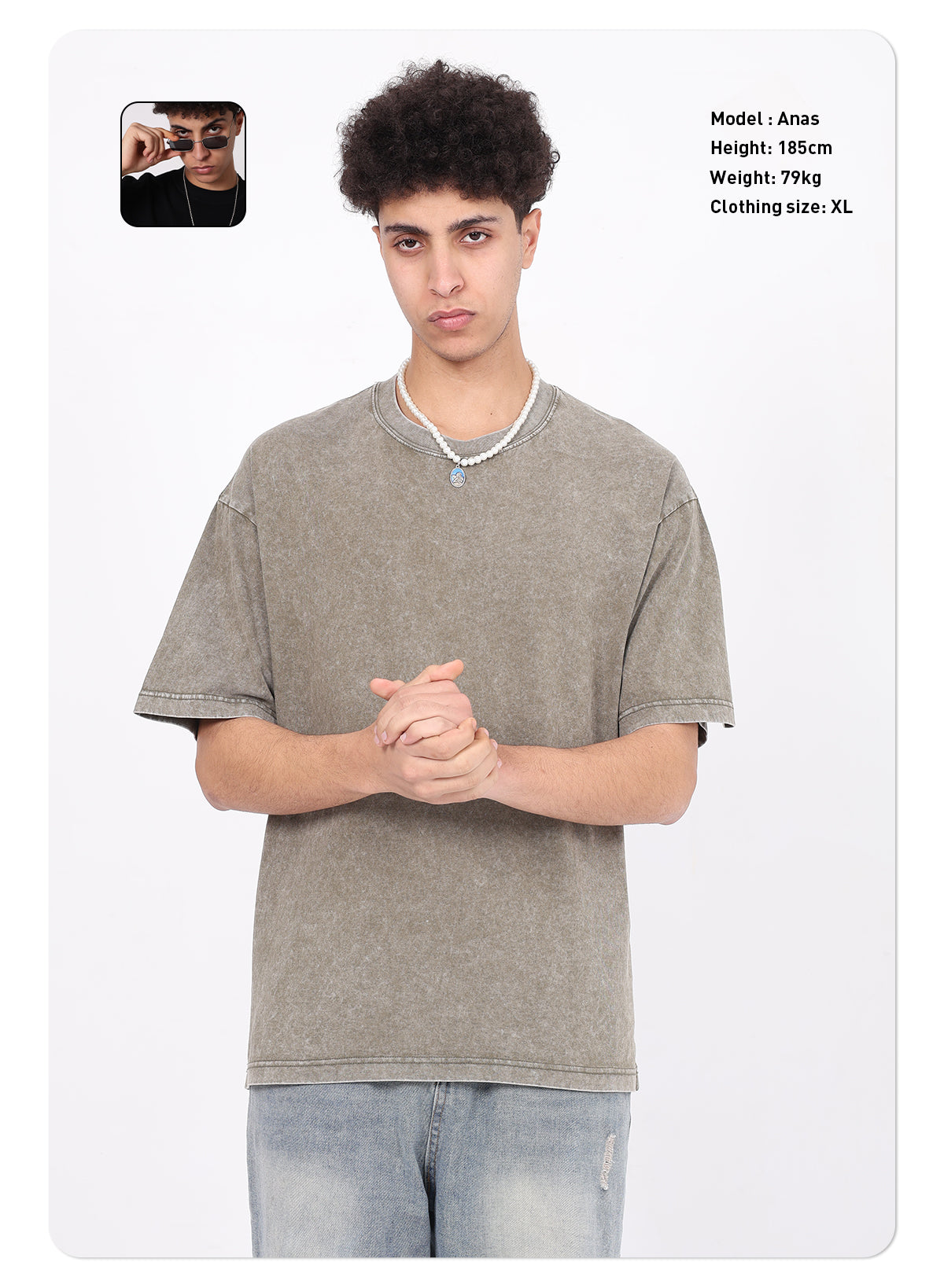 230G Heavyweight Pigment Dyed Washed Vintage Tee Relaxed Drop Shoulder Oversized Fit Cotton T-shirt