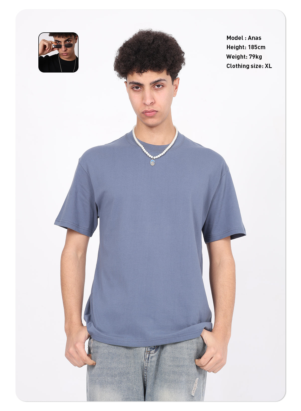 Wholesale 100% cotton 230g heavyweight solid color crew-neck short-sleeve drop-shoulder blank t-shirt