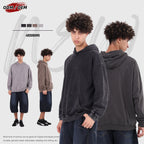 heavyweight 480grams cotton batik hoodie vintage custom washed pullover streetwear men's loose hoodie for winter