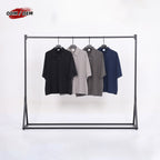 Men's 100% Cotton Vintage Snow Wash Distressed High-Street Boxy Fit Polo-Collar Short-Sleeve T-shirt