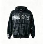 Rhinestone Zip up Hoodie