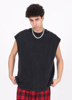Spliced Metal Rivets Vest