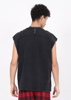 Spliced Metal Rivets Vest