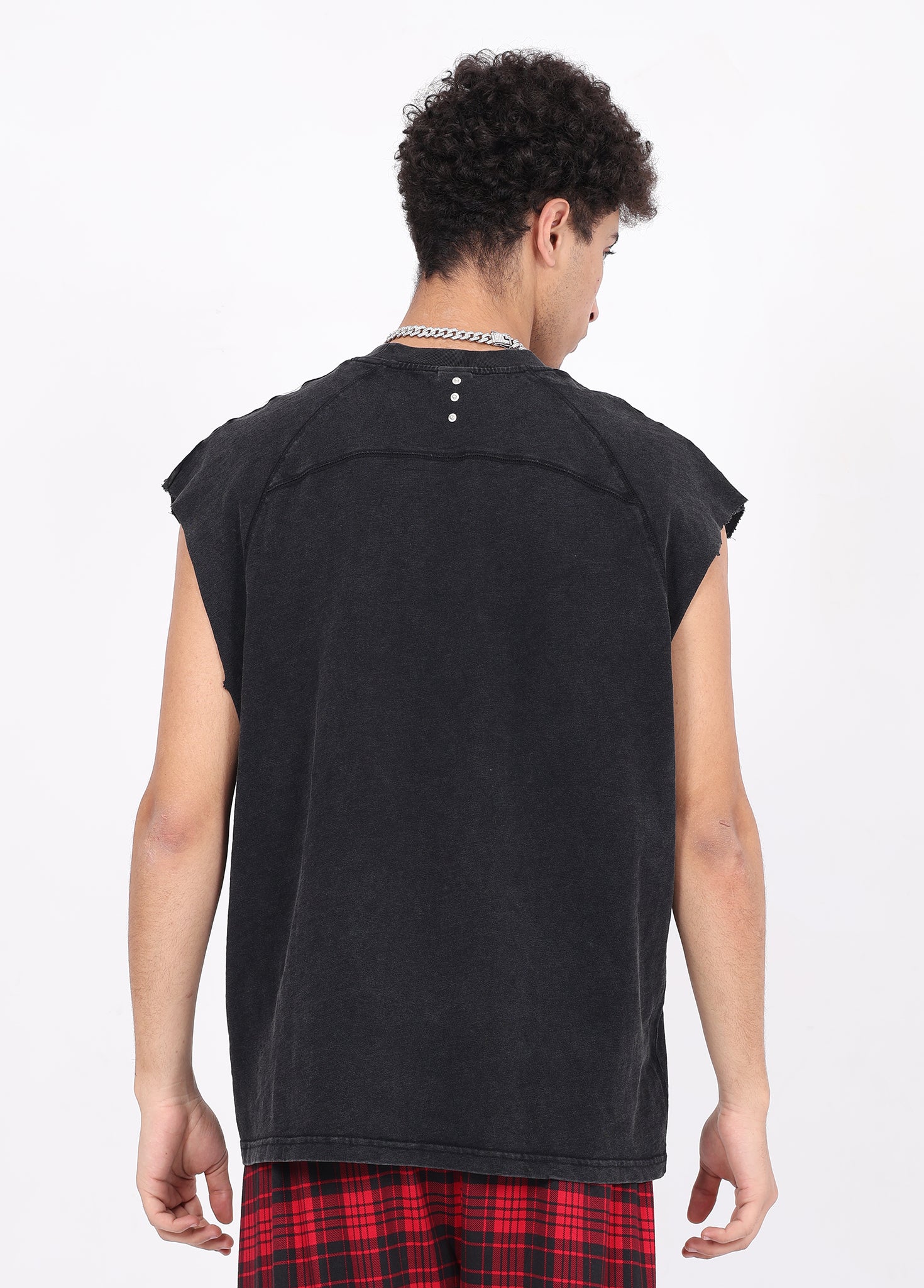 Spliced Metal Rivets Vest