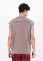 Spliced Metal Rivets Vest