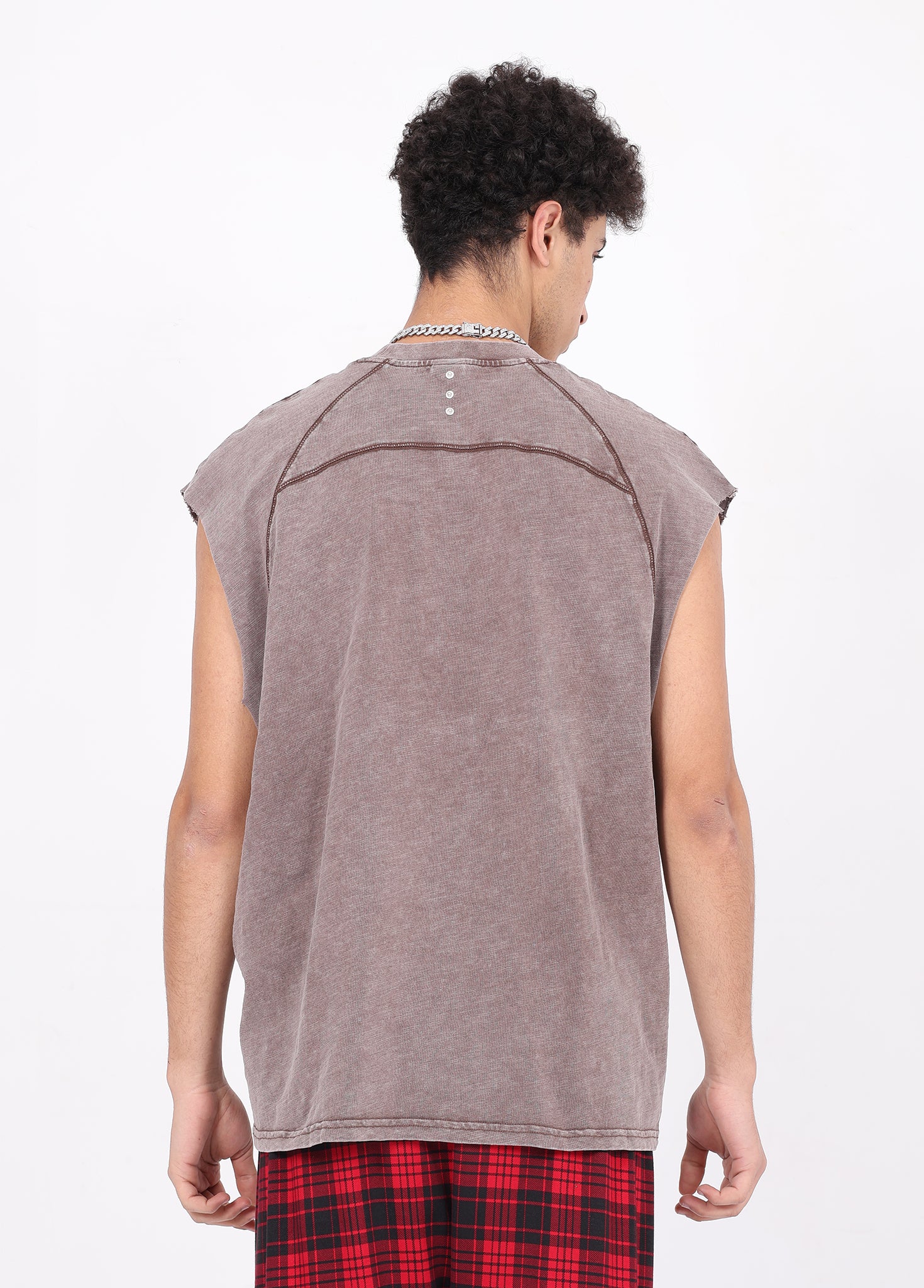 Spliced Metal Rivets Vest