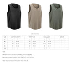 Vintage 325g Waffle U-neck Batik Washed Reverse Topstitching Raw-Edge Hem Sleeveless T-shirt