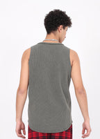 Raw-Edge Reverse stitching Vest