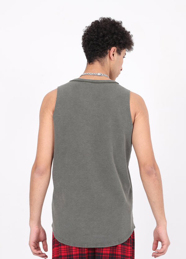 Raw-Edge Reverse stitching Vest