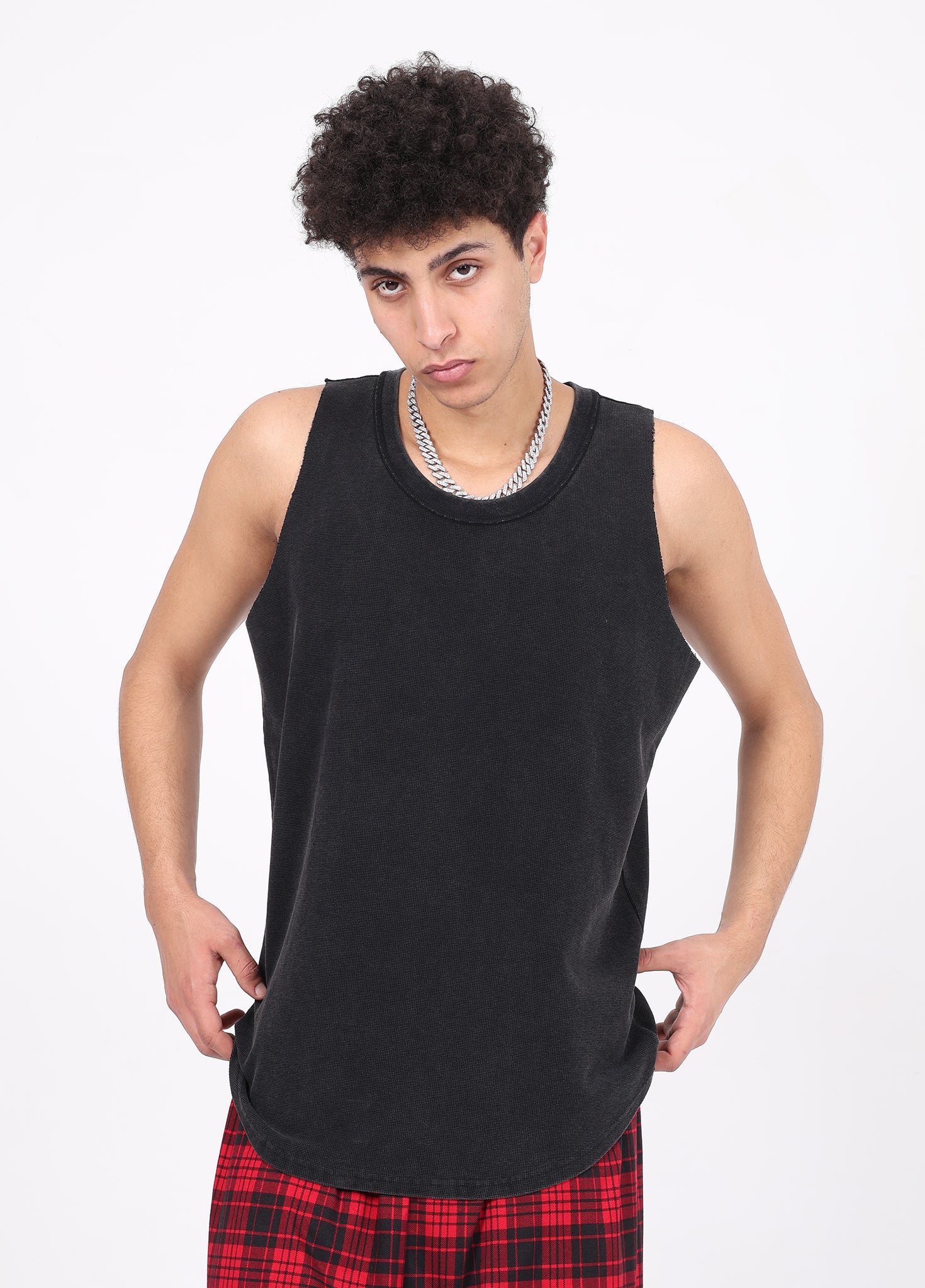 Raw-Edge Reverse stitching Vest