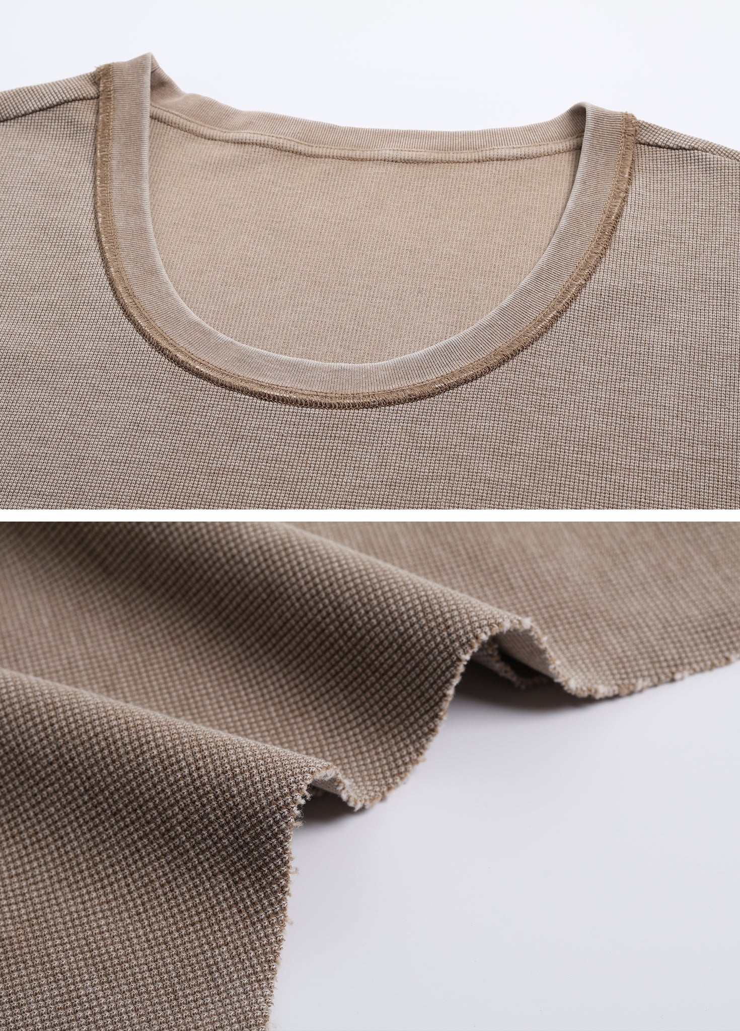 Raw-Edge Reverse stitching Vest