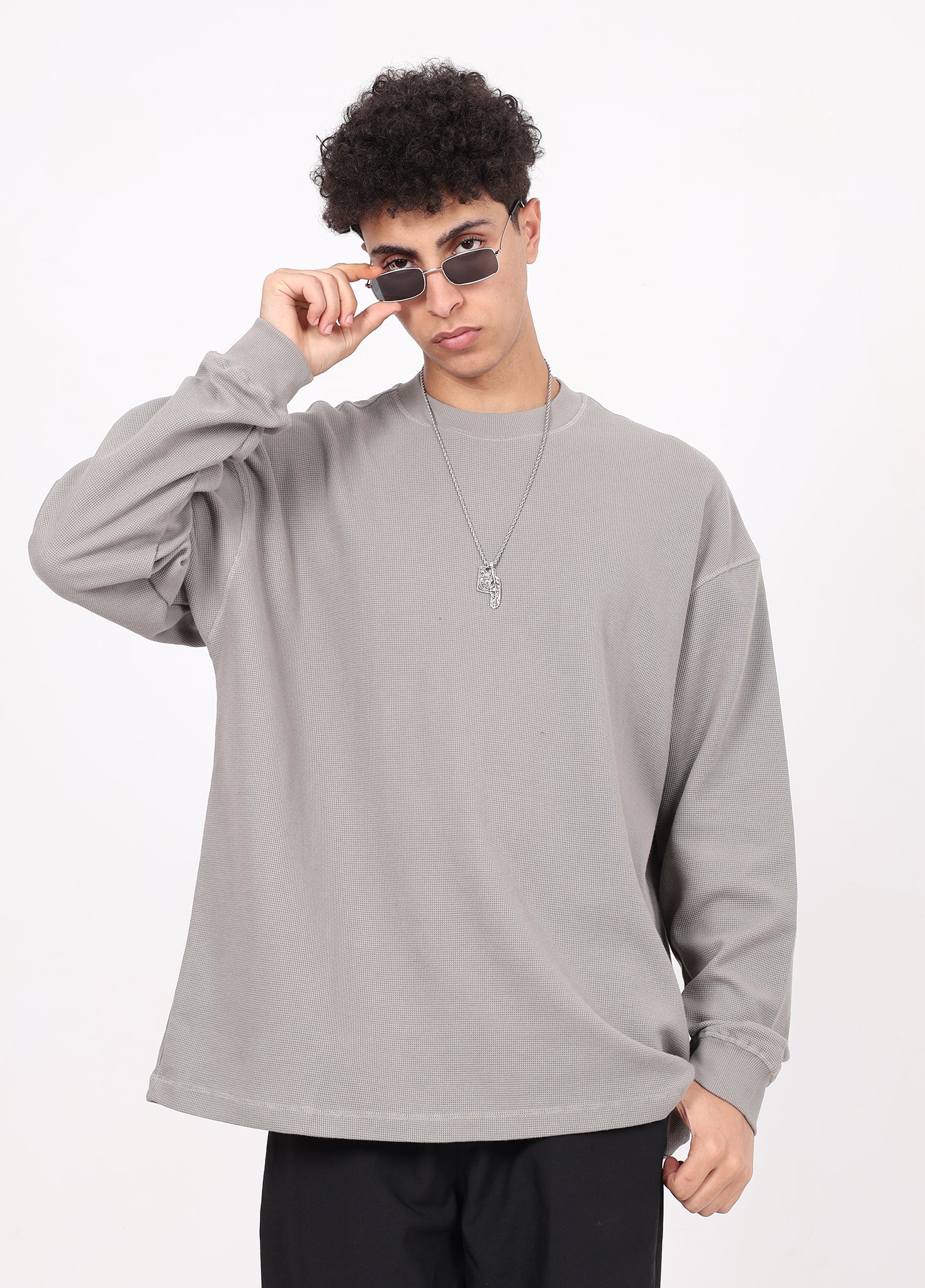 Breathable Waffle Long-sleeved T-shirt