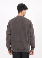 Wax Dyed Distressed Sweatshirt