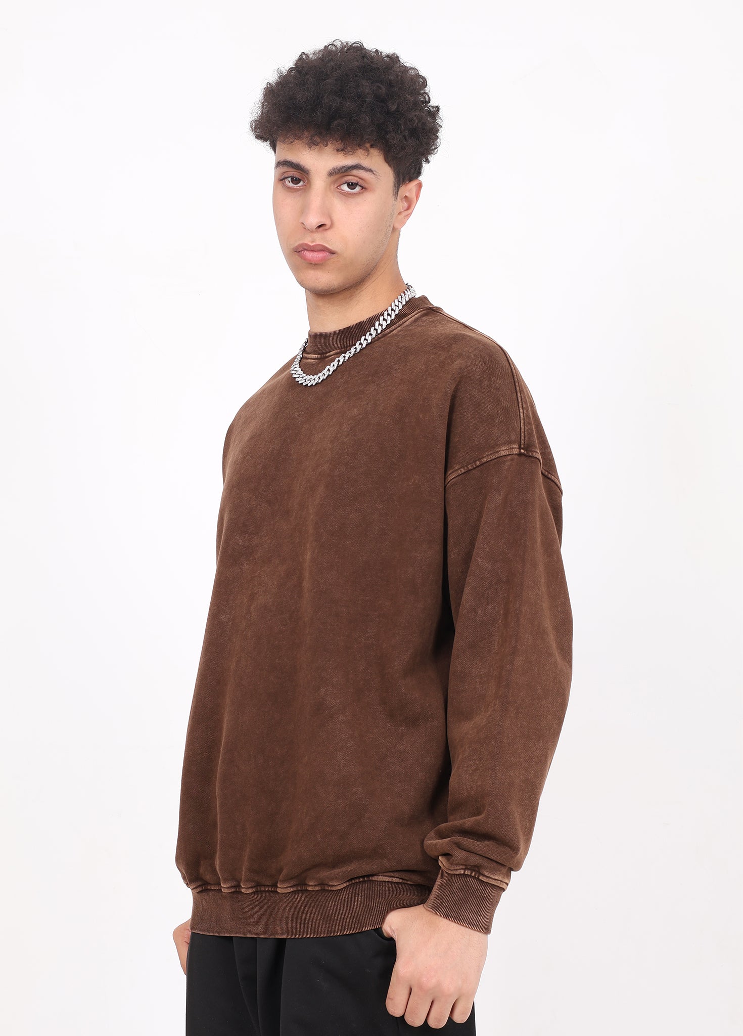Wax Dyed Distressed Sweatshirt