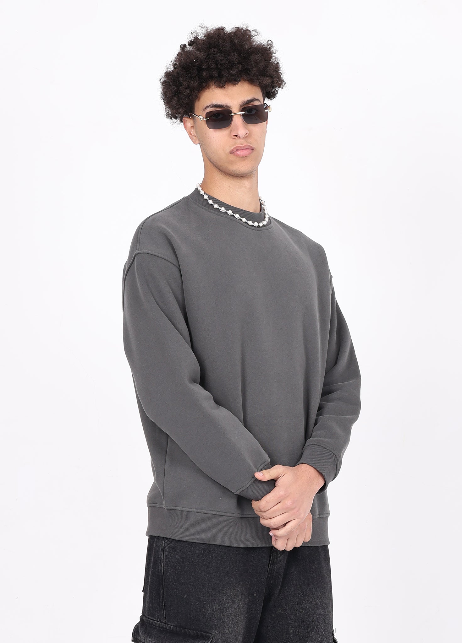 Polar Fleece Solid Sweatshirt