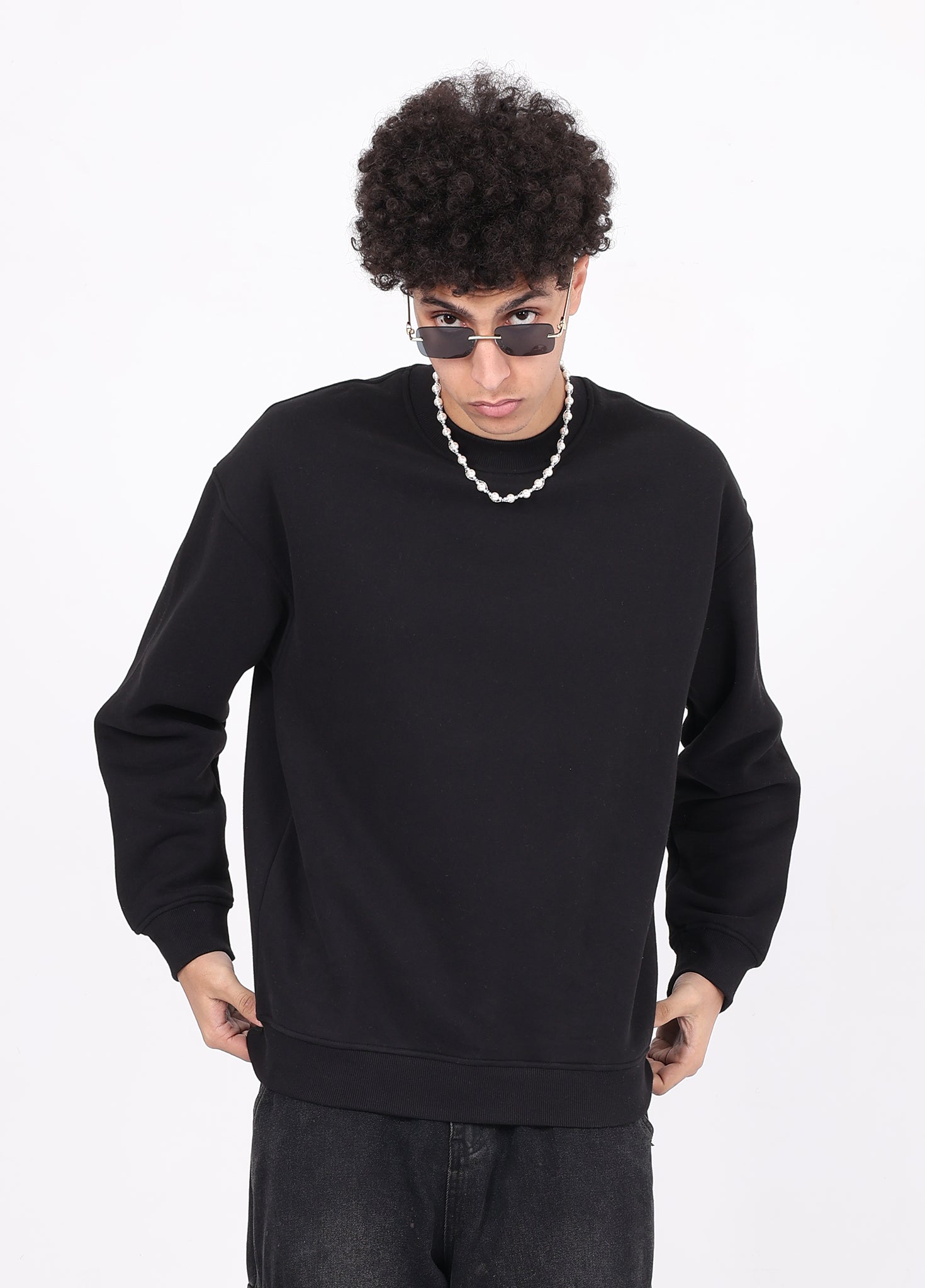 Polar Fleece Solid Sweatshirt