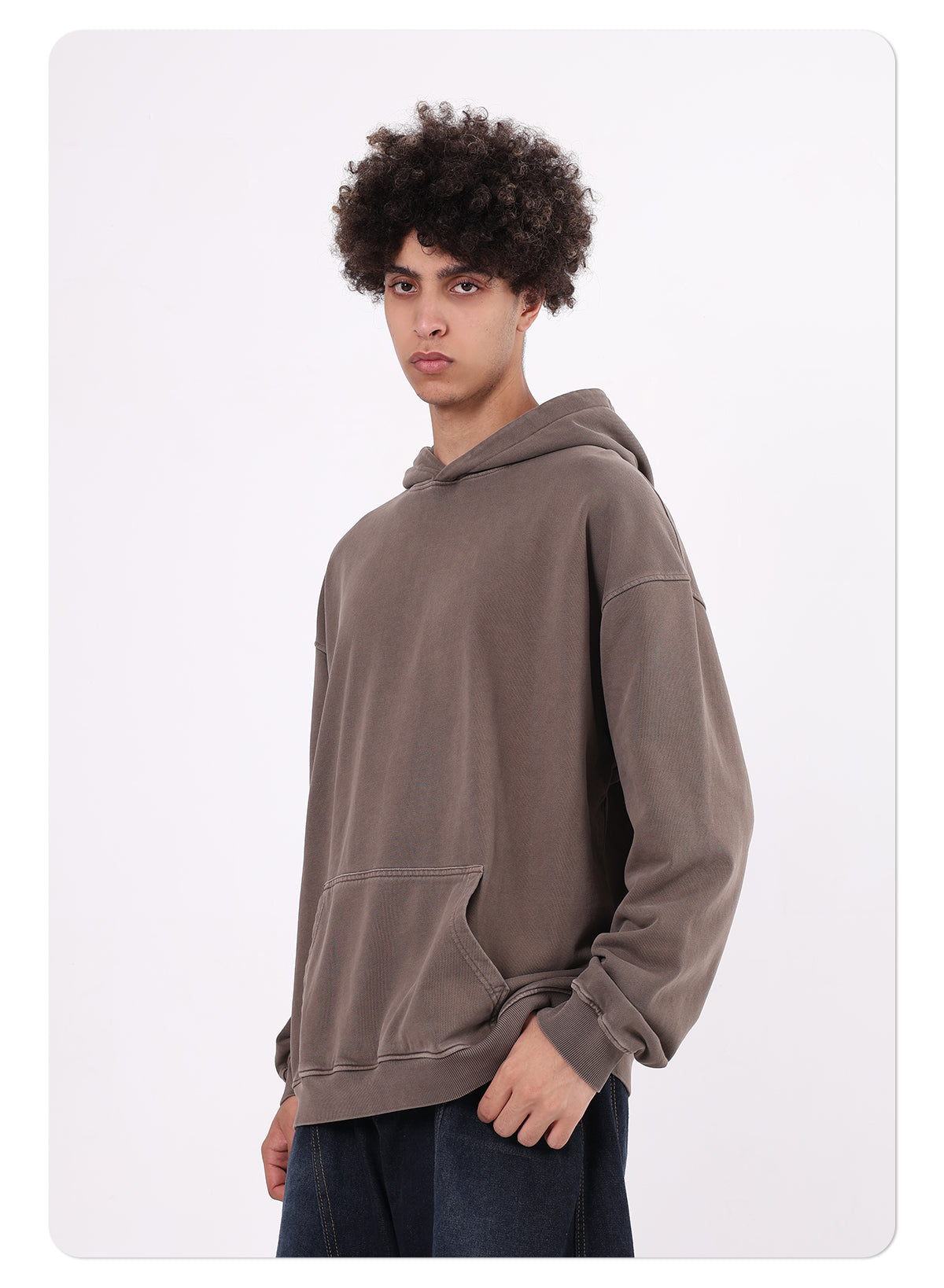 Heavyweight 480g Cotton Batik Hoodie Vintage Custom Washed Pullover Streetwear Men's Loose Hoodie for Winter