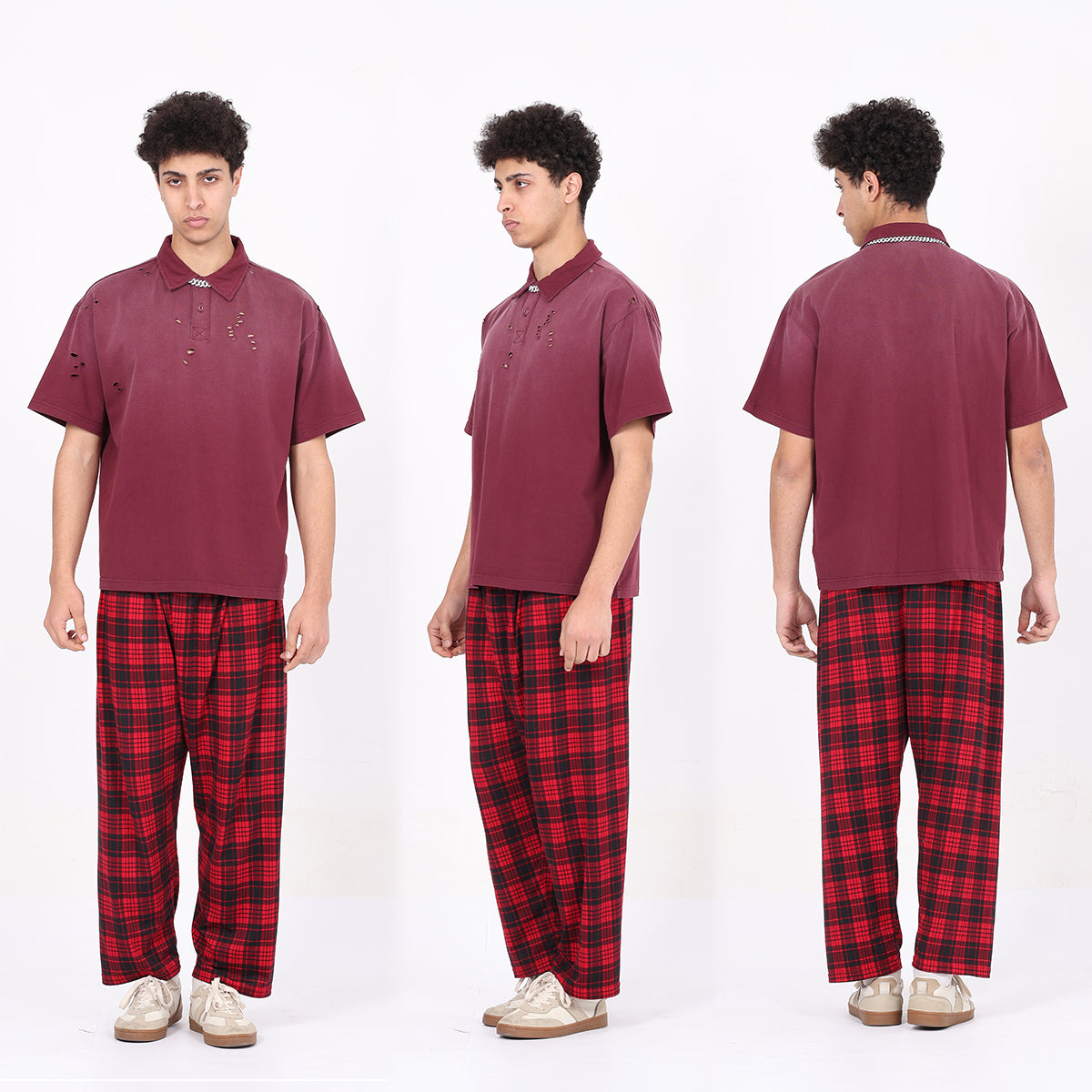 Wholesale heavyweight 275g 100% cotton washed vintage spray-stonewashed distressed ripped short-sleeve T-shirt