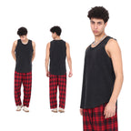 Vintage 325g Waffle U-neck Batik Washed Reverse Topstitching Raw-Edge Hem Sleeveless T-shirt