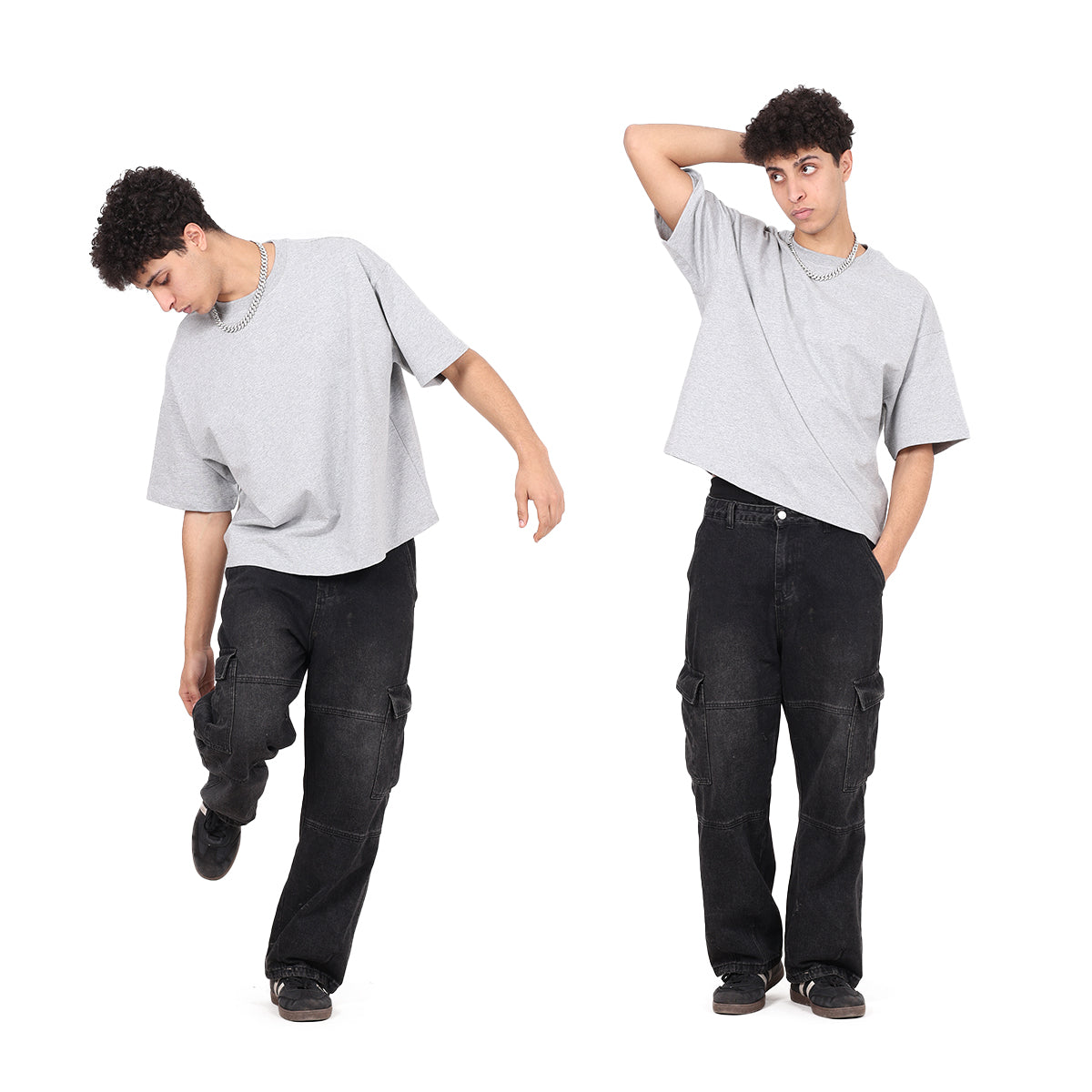 High Quality 230GSM 100% Cotton Basic Boxy Short and Wide Short-sleeve T-shirt Solid O-neck T-shirt for Men