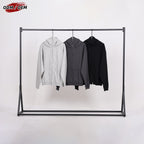 Dustproof Hidden Face Mask Silhouette Sports Zipper-up Hoodie