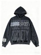 Rhinestone Zip up Hoodie