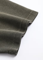Henley Neck Batik Waffle Knit T-shirt