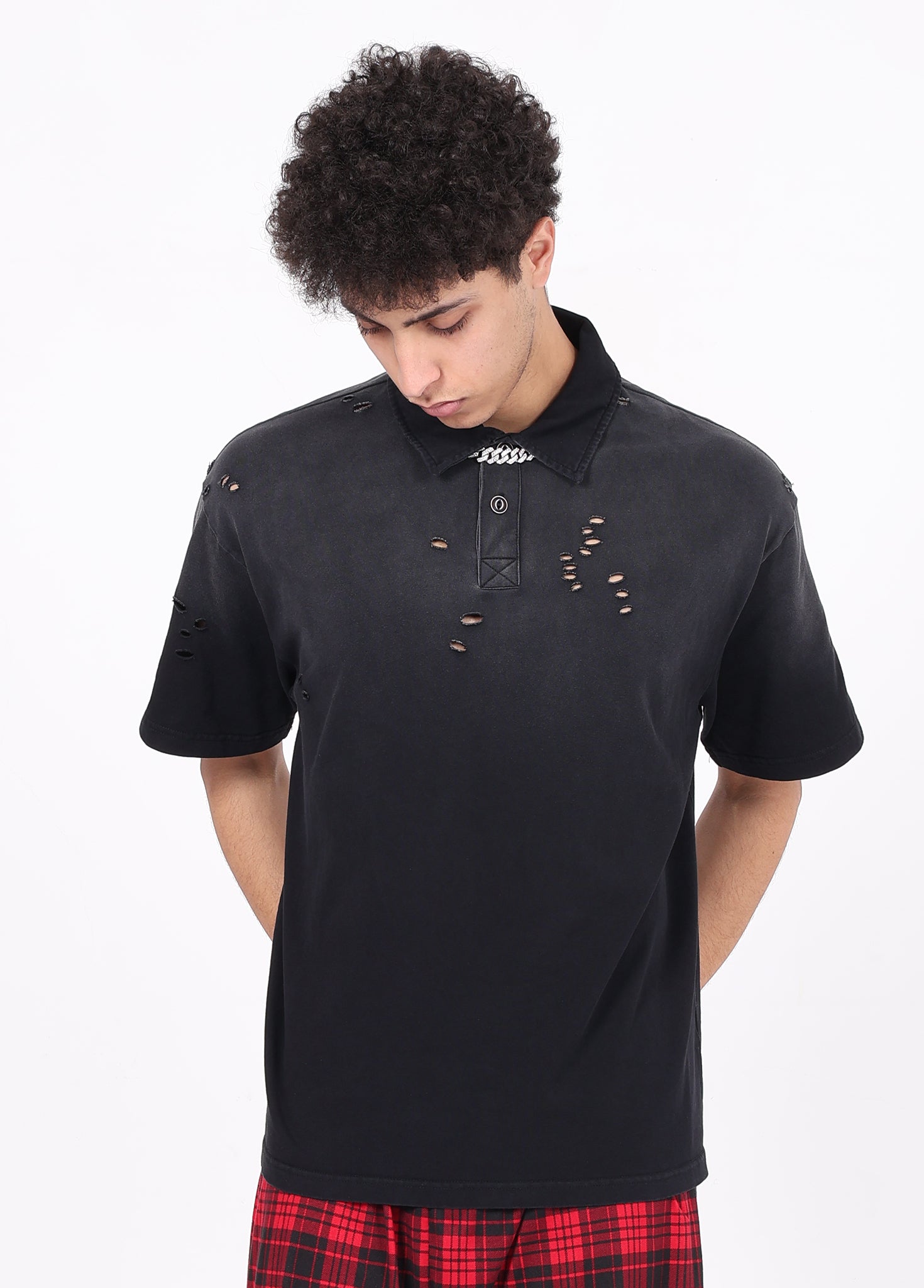 Spray-Monkey-Wash Polo t-shirt