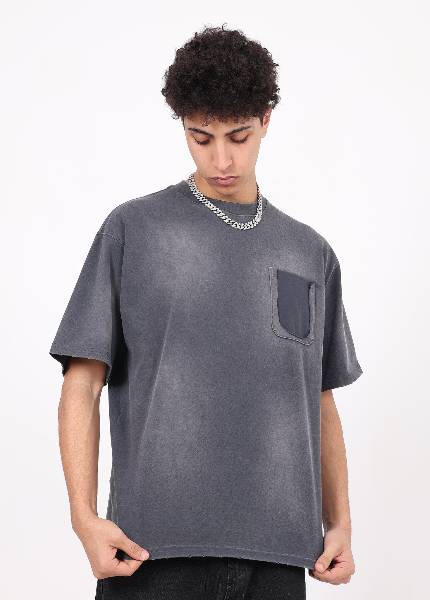 Fake Pockets Distressed Tee