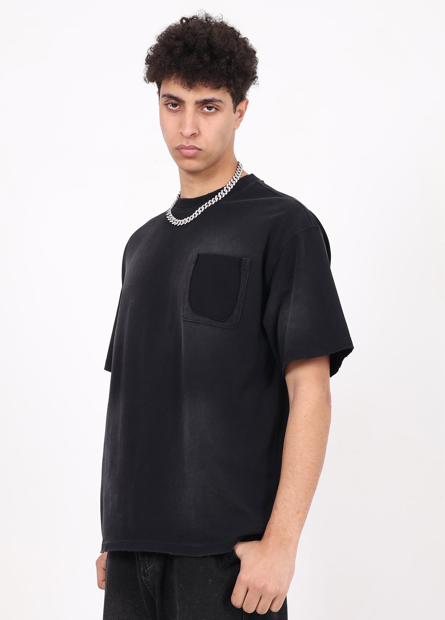 Fake Pockets Distressed Tee