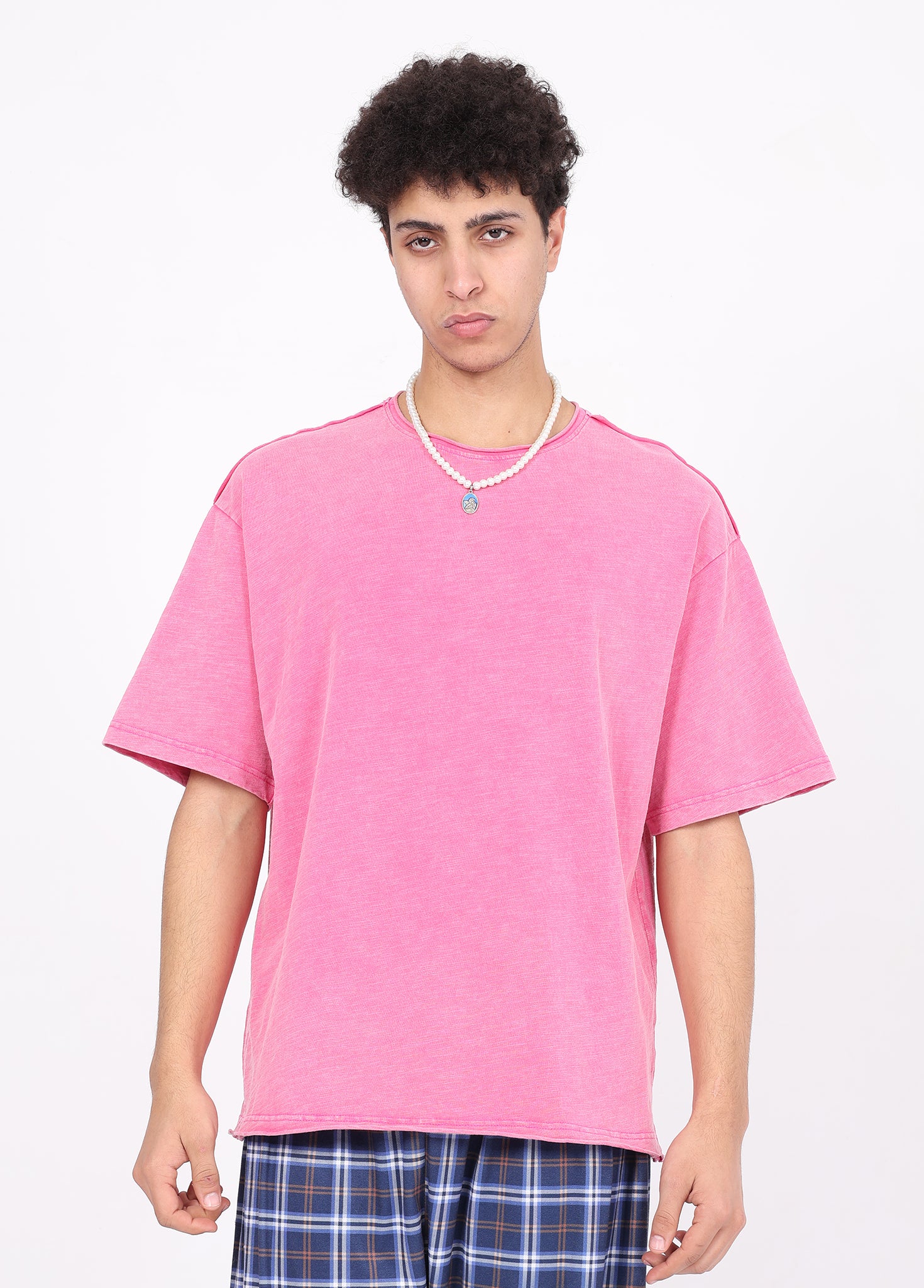 Rolled hem bamboo cotton t-shirt