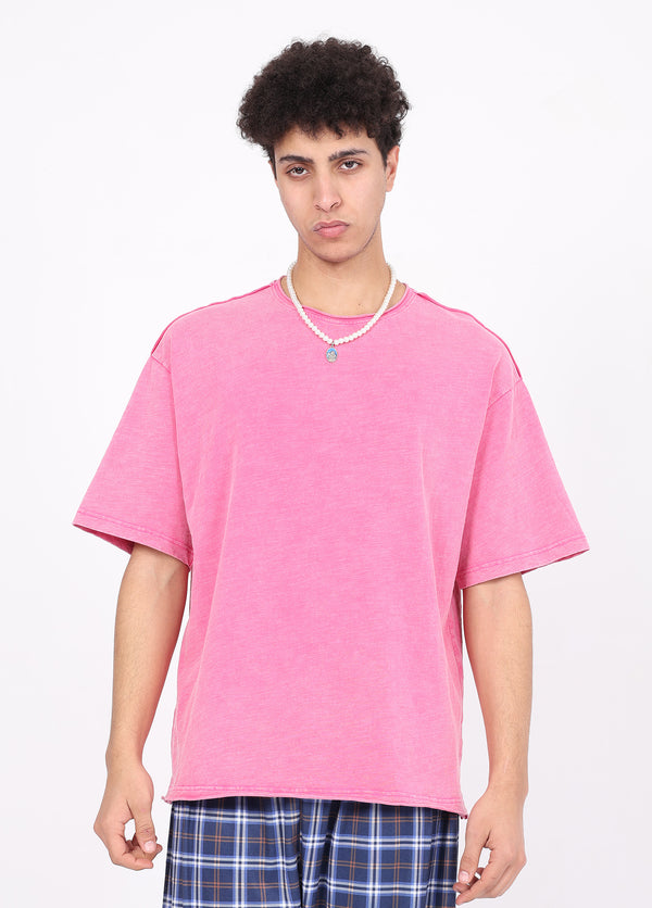 Rolled hem bamboo cotton t-shirt