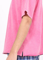 Rolled hem bamboo cotton t-shirt