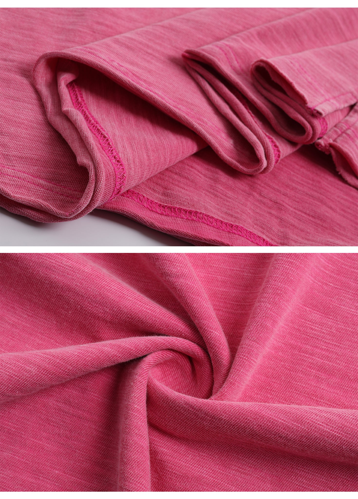 Rolled hem bamboo cotton t-shirt