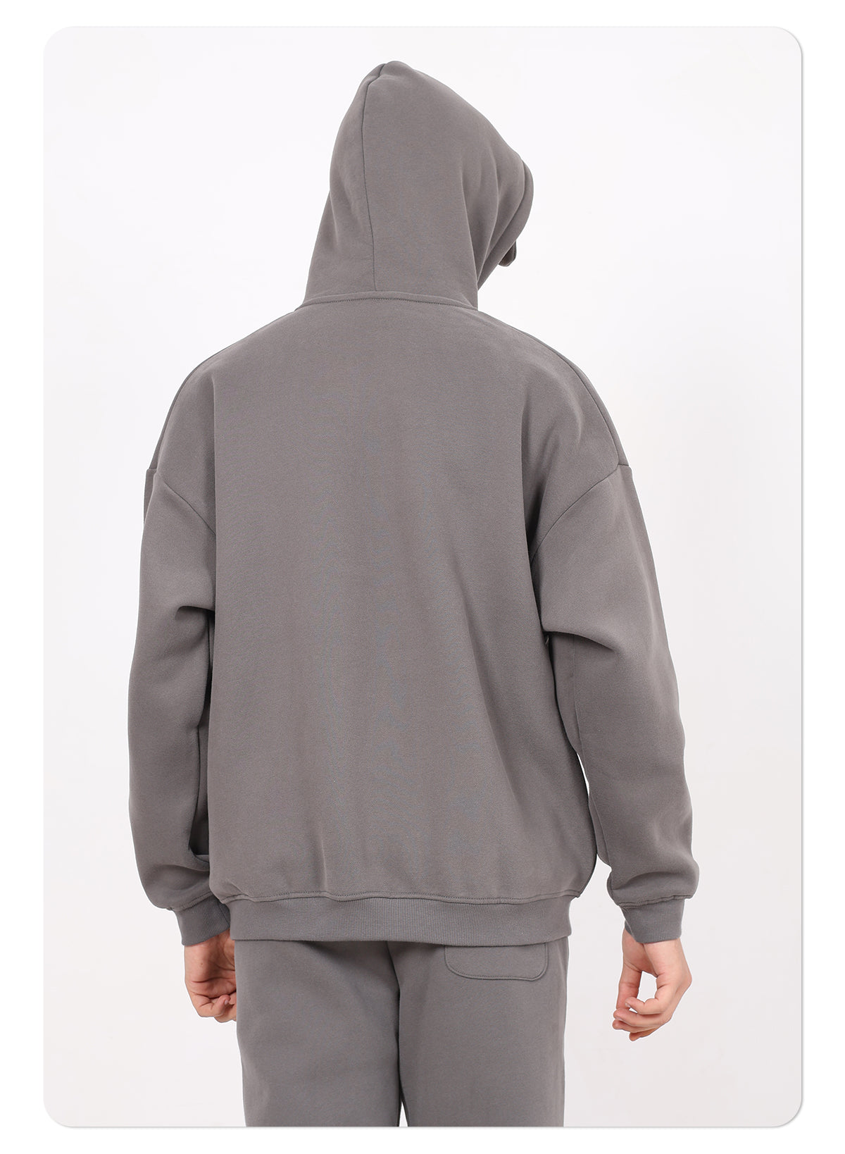 Winter New Style Eye Mask Solid Hoodies OEM Service Custom Print Logo 350 Grams Loose Hip Hop Fleece Hooded For Men