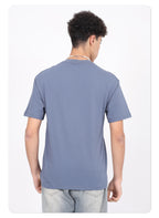 Wholesale 100% cotton 230g heavyweight solid color crew-neck short-sleeve drop-shoulder blank t-shirt